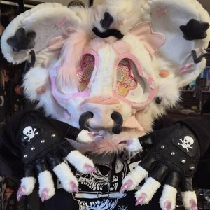 着ぐるみ獣の手形手袋、取り外し可能な爪付き – カスタマイズ可能な爪
