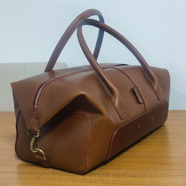 Leather Duffel Bag Pattern, DIY Sewing Template (PDF With Video Guide ...