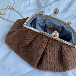 Leather Cloud Clutch Bag Woman,braided Leather Pouch Bag,pouch Bag With ...