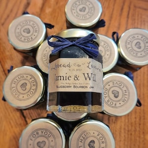 Rustic Wedding Jam 25-45 Personalized Jam Favors Thank You - Etsy