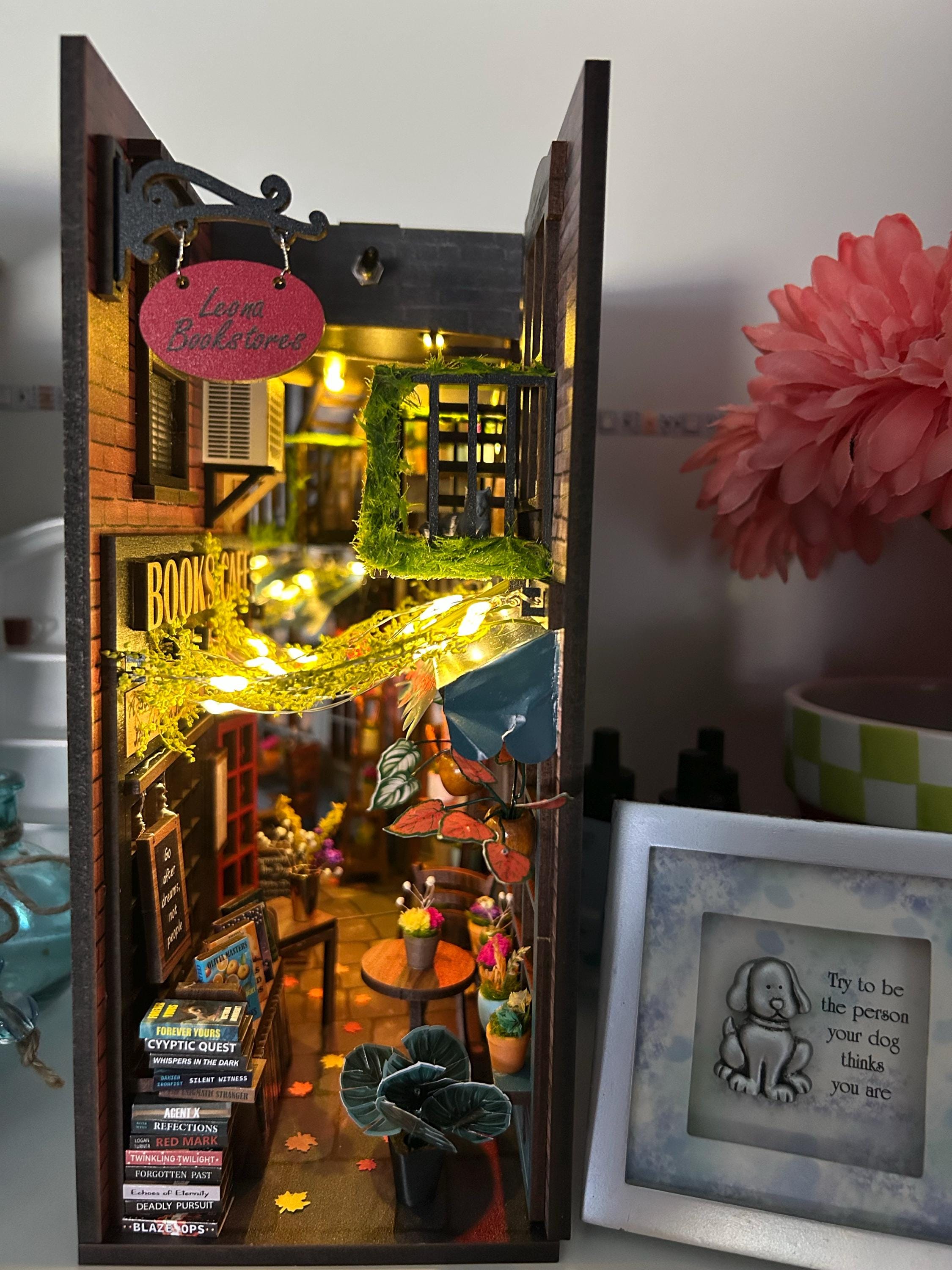 Dreamy MiniAlley Book Nook - Cozy Magical Reading - Booknook DIY kit Assembled