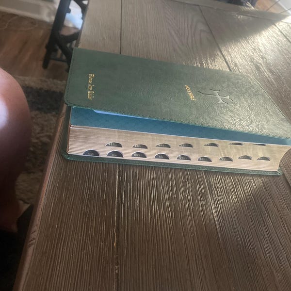 Personalized ESV Large Print Study Bible Thumb Indexed Mahogany