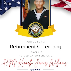 Army Retirement Sign Template with Photo for Party or Ceremony Army, National Guard, Officer, NCO, SNCO