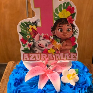 Printable Baby Moana Cake Topper, Baby Moana Cake Topper, Baby Moana ...