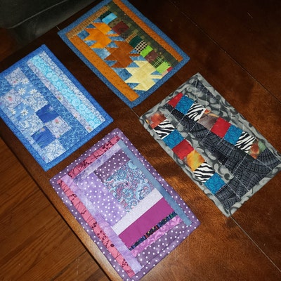 Blue Flower Quilt, Little Wall Quilt - Etsy