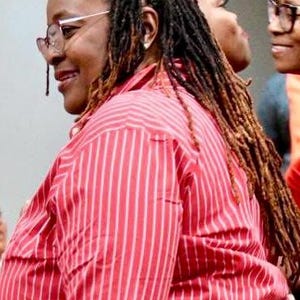 Delta Sigma Theta Red Stripe Button Up Dress Shirt FULL SIZE UP! Ships 10/27