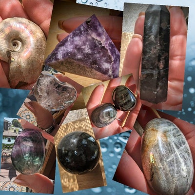 Natural Iridescent Ammonite Facet Specimen Fossil Madagascar Collectible Stone E - Foto 7