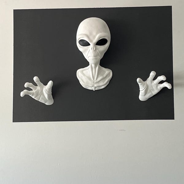 Alien Wall Art Mount 3d-printed Headphone Mount| Greys UAP UFO - Etsy