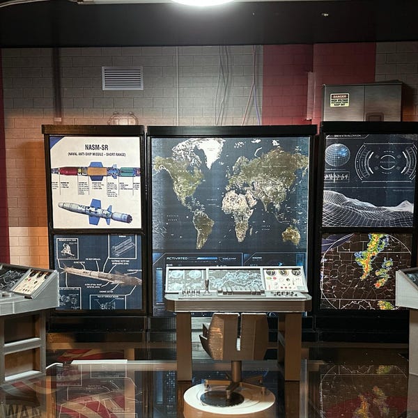 Custom 1:12 Scale Mission Control Radar Briefing Room Diorama Prop ...