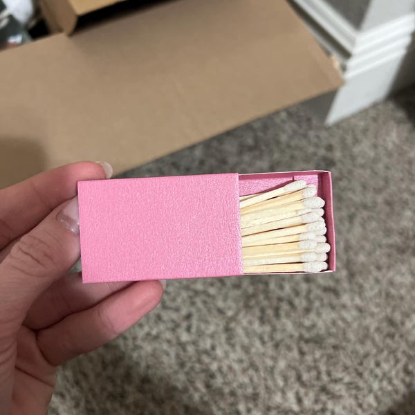Iridescent Color Matchbox With White Wooden Matchsticks - Etsy