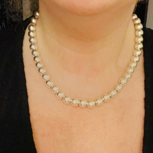 ★関税込★BLACKPURPLE★8mm Little Pearl Ball Chain Necklace ☆関税込☆BLACKPURPLE☆8mm Little Pearl Ball Chain Necklace