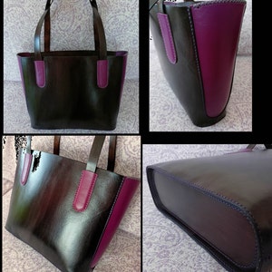 Tote Bag Pattern Leather DIY Pdf Download Leather Bag Pattern Tote Bag ...