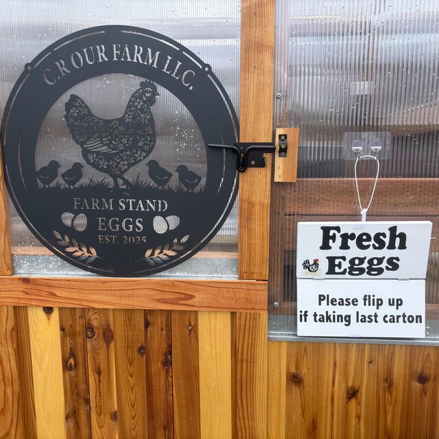 Fresh Eggs Wood Sign, Double Sided, Farmstand Sign, Farm Sign