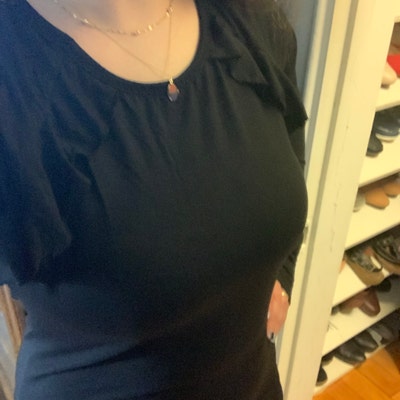 LONG SLEEVE TOP WITH THUMBHOLE MIDNIGHT PEARL