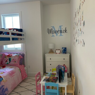 Autocollant Vinyl Personnalisé Nom De Fille - Décoration Chambre, Lettrage Déco, Neuf