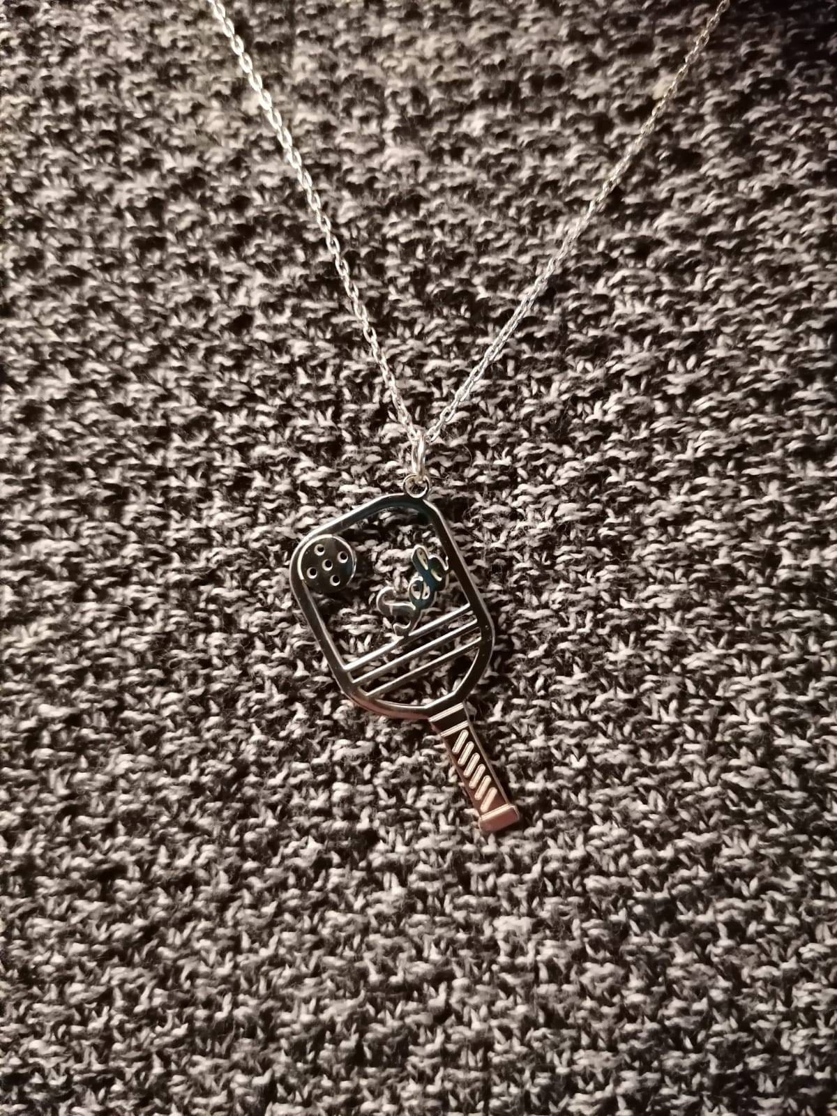 Pickleball Name Necklace, Pickleball Necklace, Pickleball Jewelry, It&#39;s a Paddle Necklace, Pickleball Gifts, symbol pendant, Pickle Ball