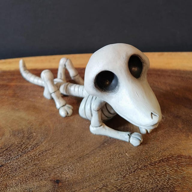 Skeleton Dog Figurine - Etsy