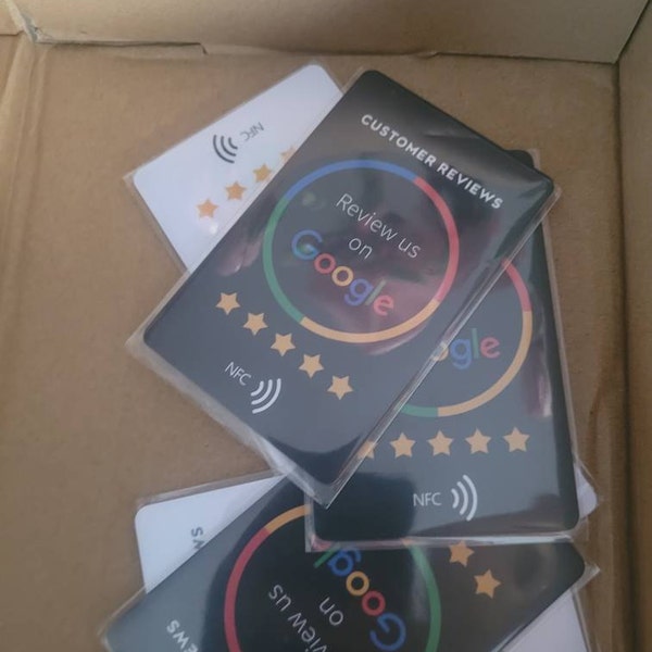 Double Sided NFC Google Review Card | Get More Reviews | Tap & Leave ...