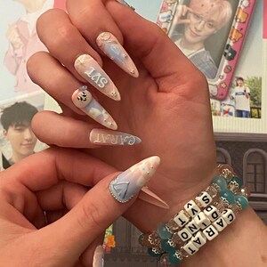 Seventeen Press on Nails | Seventeen Nail Inspo | Kpop Nails