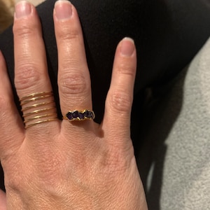 Customer photo from missschaff, Five Stone Raw Amethyst Ring