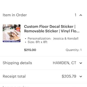 Etsy-koper heeft een foto van de aankoop toegevoegd