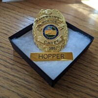 Chief Hopper Hawkins Police Badge and Name Tag Prop Replica From ...