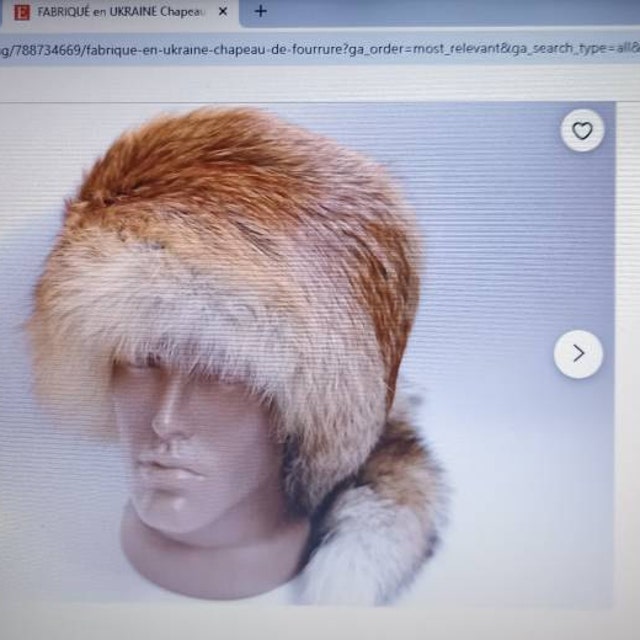 MADE in UKRAINE Winter Red Fox Fur Hat, Natural Kubanka Hat  display picture 1