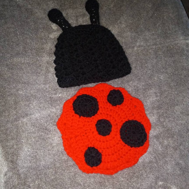 A customer's finished Ladybug and Bunny Newborn Crochet Patterns