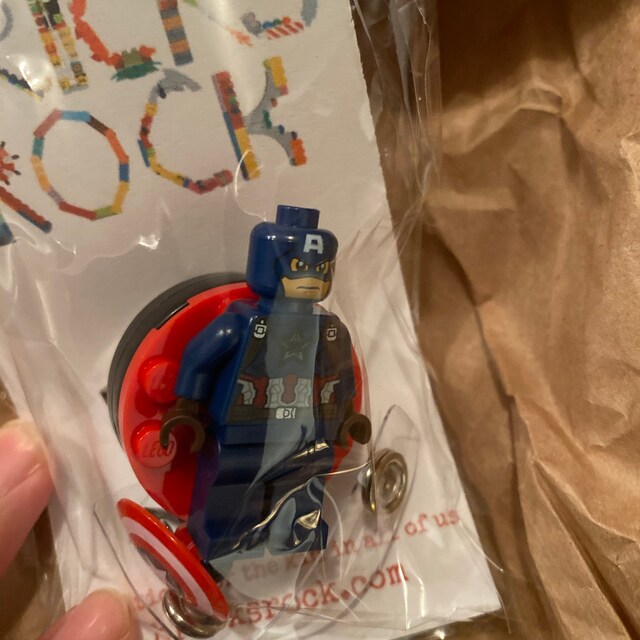 Captain America™ Badge Reel Made With LEGO® Minifigure™ Pediatric ID Badge  Holder Superhero 