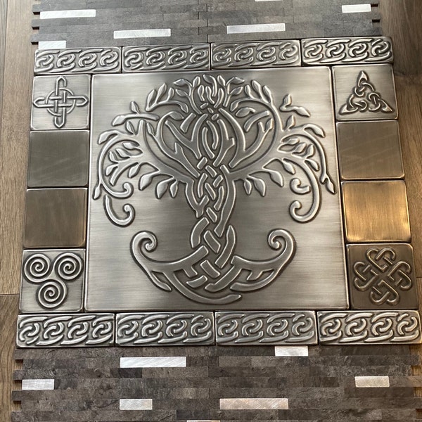 Beautiful Celtic Tree of Life, Set of 17 Handmade Tiles - 100% Copper ...