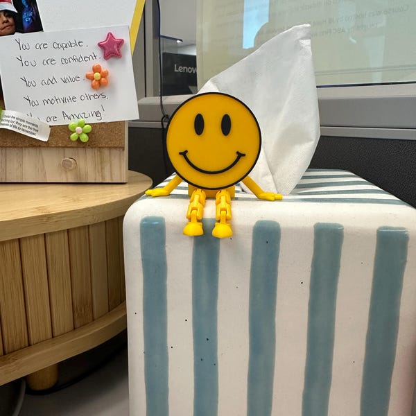 Computer Monitor Buddy Figurines– Articulated Dangling Leg Desk ...