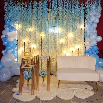 Set of 2 10-head Golden Reed Led Lights,led Stand,wedding Stand - Etsy