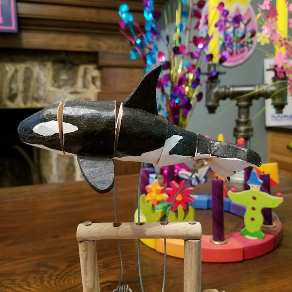 Automaton Orca - Handmade Wooden Sculpture - Etsy