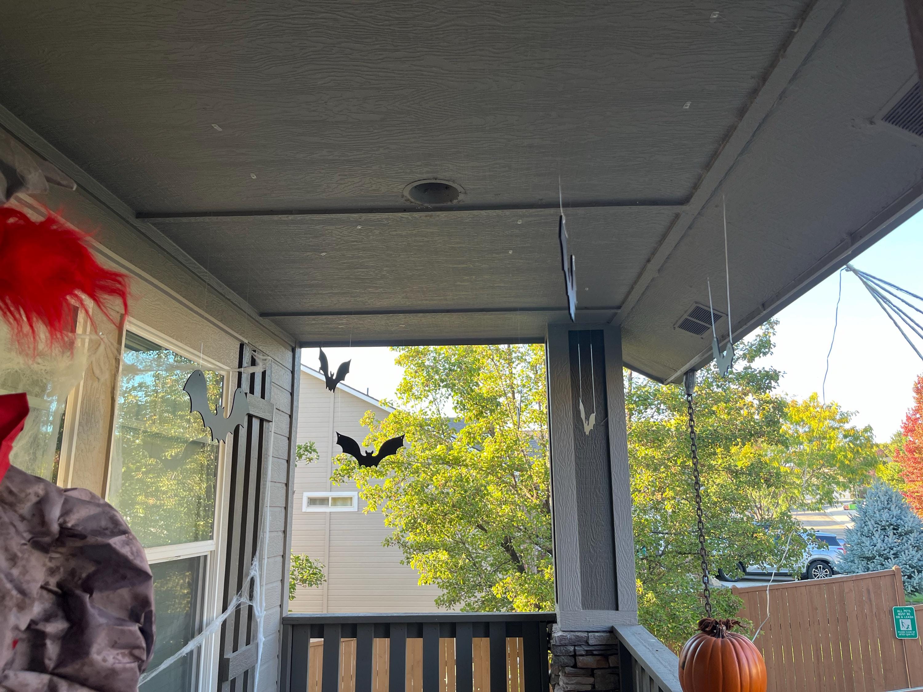 HALLOWEEN BATS Set of 12 or 6 Hanging bats Halloween Decoration bats Halloween outdoor decor Halloween tree Halloween garden Halloween lawn