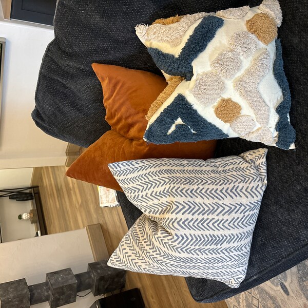 Terracotta Velvet & Soft Pillow Cover, Luxury Rust Pillow Case, Any ...