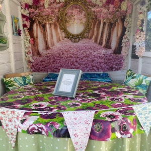 YongFoto Sfondo Fotografico In Vinile 1,5x1 M - Fiori Di Carta Rosa Floreale Per Festa Bambini, Compleanno, Studio E Regali
