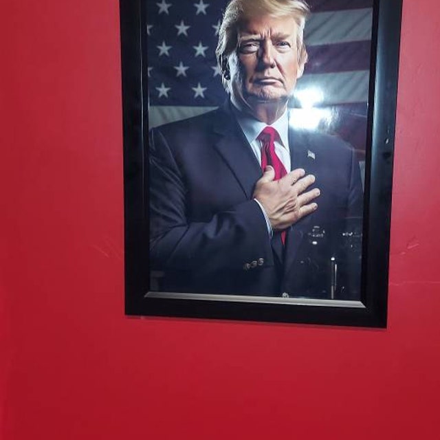 8x10 AI-Generated Photo Of President Donald Trump Holding A Bald Eagle - Glossy Print