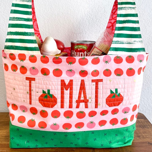 Grocery Bag PDF Sewing Pattern (Digital Delivery): Beginner friendly ...