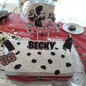 Menu Etsy Close Search Search For Items Or Shops Leave The Search Menu Skip To Content Cart 0 Cart Take Full Advantage Of Our Site Features By Enabling Javascript Learn More Add To Favorites Zoom Image 1 Of 2 Cruella Cruella Cake Topper Cruella