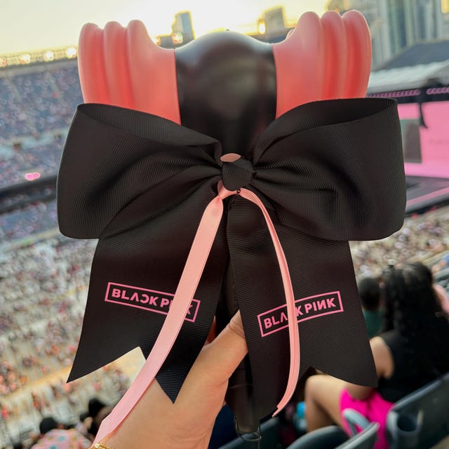 K-pop Black and Pink Hair Bow - Blackpink - Etsy