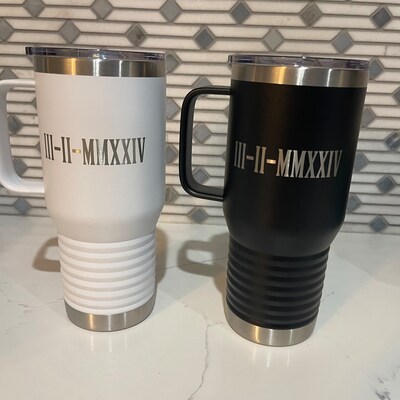 40 Oz Personalized Tumbler With Handle & Straw, Travel Mug, Not Stanley ...