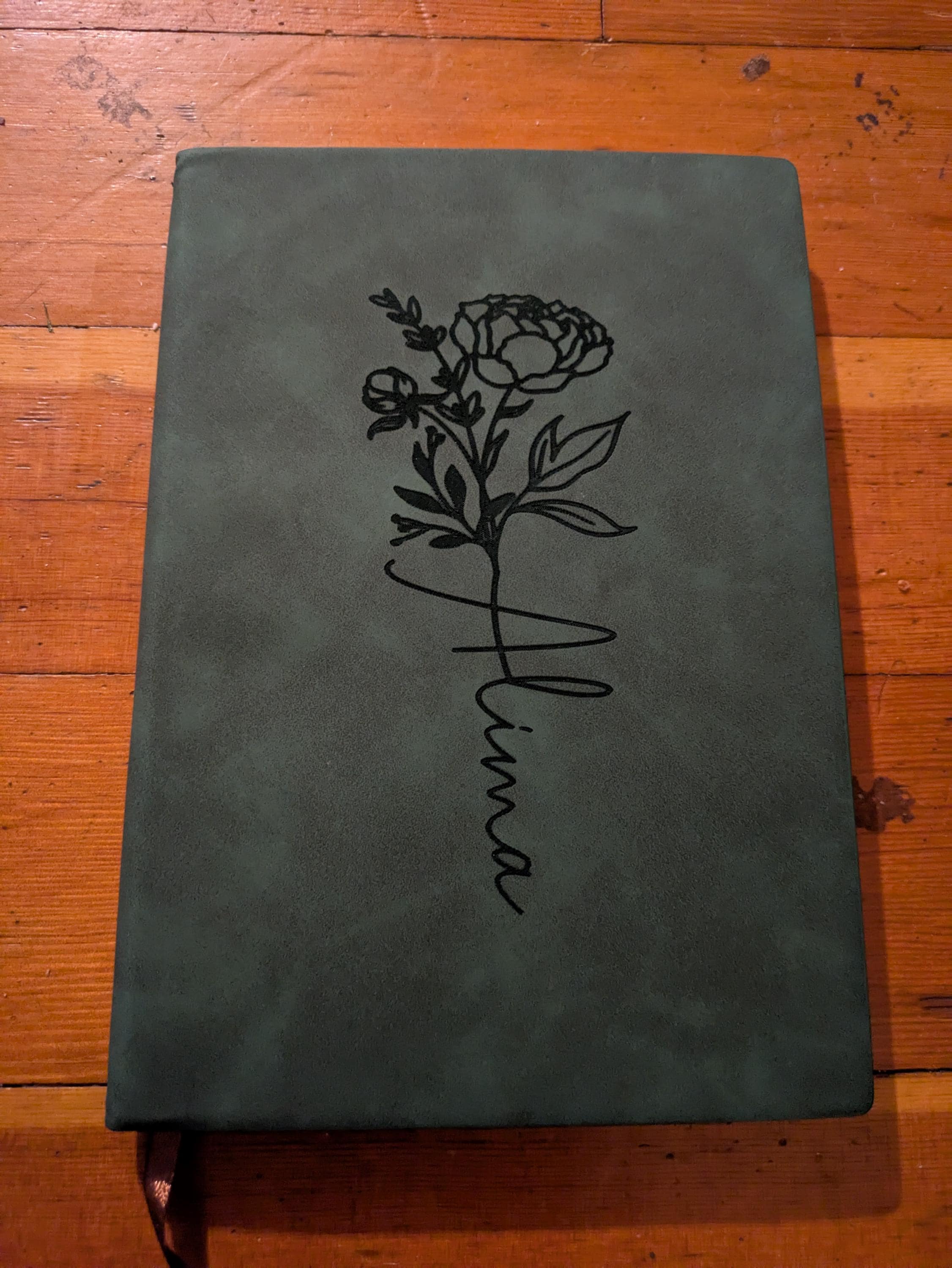 Personalize Journal, Birth Flower Name Journal, Custom Notebook Floral Monogram & Name Diary,Gifts for Sister,Book Lover Gift,Birthday Gift