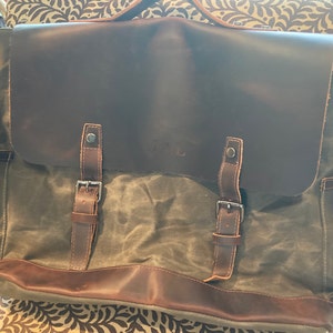 Edmond leather vintage messenger bag best sale