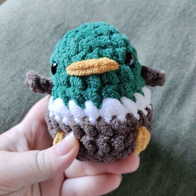 Mallard Duck Plush Handmade, Crochet Mallard Duck, Handmade Ducks ...