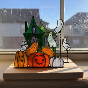 ステンドグラス - お化け屋敷 - 幽霊 - カボチャ - ハロウィンの装飾