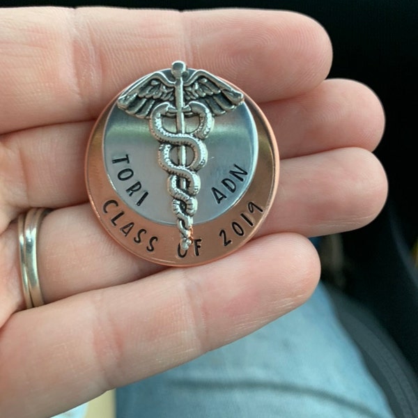 Nursing Graduation Pin RN Pin BSN Nurse Pin Personalized Custom Pin for ...