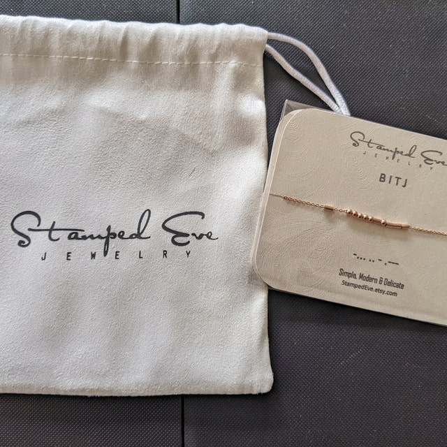 Rose Gold Morse Code Bracelet, Sister Bracelet, Bridesmaid