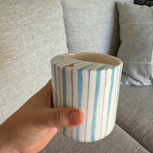 Custom Travel Tumbler, Minimalist To-go Cup, Hand Thrown Pottery Mug, Rustic Sip Mug, Lemonade Cup For Library, CO. Unique Gift Mug