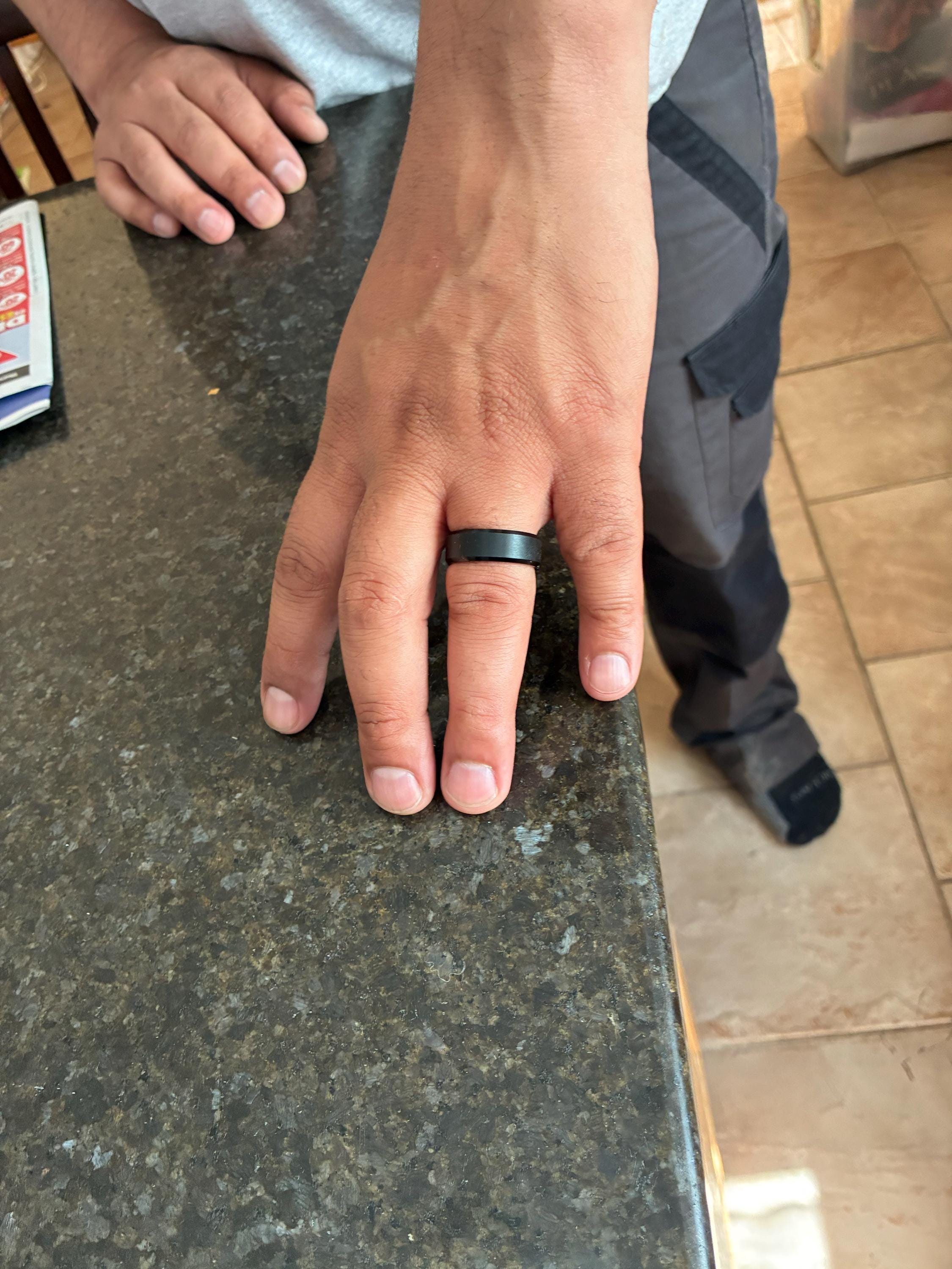Tungsten Ring, Men's Tungsten Wedding Band, Men's Black Wedding Band, Black Tungsten Ring, Tungsten, Tungsten Band, Personalized Ring
