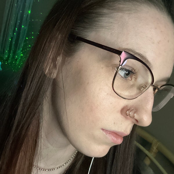 Double Hoop Nose Ring Single Pierced